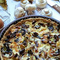 recette Tarte poireaux champignons de Paris