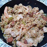 recette Riz au poulet et aux crevettes