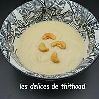 recette soupe de radis noir, lait de coco et noix de cajou