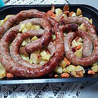 recette Saucisse et pommes de terre au four