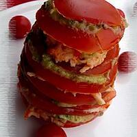 recette Millefeuille de tomate à l'avocat & au surimi