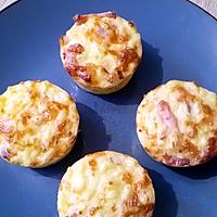 recette muffins de coquillette mozzarella lardons fumé