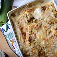 recette Lasagne blanche - poireaux fromage bleu