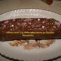 recette Gâteau roulé à la crème mascarpone au chocolat