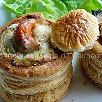 recette Vol au vent au saumon frais et noix de Saint Jacques