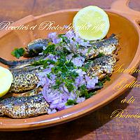 recette Sardines grillées à la Bônoise oignon et citron ( serdina méchouia bssal w karess )