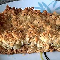 recette GATEAU A LA RHUBARBE FACON CRUMBLE