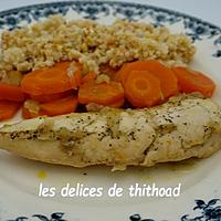 recette Aiguillettes de poulet miel et carottes