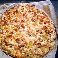 recette Pizza saumon fumé et crevettes