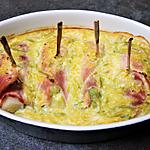 recette POIREAUX AU JAMBON GRATINES