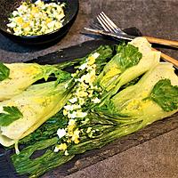 recette PACK CHOY VINAIGRETTE A L'OEUF DUR