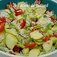 recette salade de riz , concombre et pommes