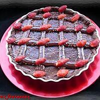 recette Tarte au chocolat & à la fraise