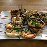 recette Encornets Grillés aux Champignons à la Plancha