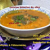 recette JARI BEL ZARZOUR- CHORBA TYPIQUE BÔNOISE A L'ETOURNEAU ET SEMOULE DE BLE D'ORGE