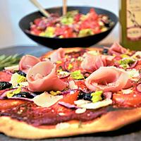 recette UNE GRANDE PIZZA POUR 2