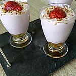 recette mousse de fraise sur lit  d'ananas caramélisé