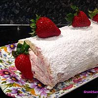 recette Roulé aux fraises