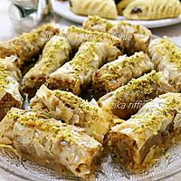 recette BAKLAWA ROLLS- BAKLAWA ROULEE AUX NOIX ET PISTACHES