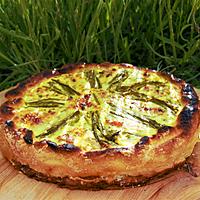 recette TARTE SALEE AUX ASPERGES VERTES & JAMBON