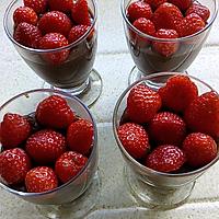 recette fraise marat sur mousse au toblerone