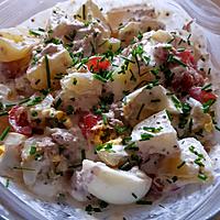 recette Salade de pommes de terre, thon et fromage