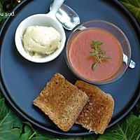 recette Gaspacho aux tomates à l'aïoli .