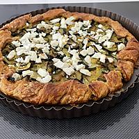 recette Tarte à là courgettes fêta et houmous