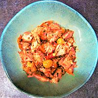 recette FRICASSEE DE THON/TOMATES A LA DIABLE