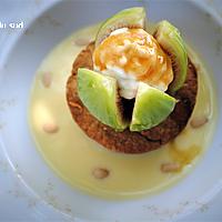 recette Sablé breton , chantilly au miel des Cévennes .