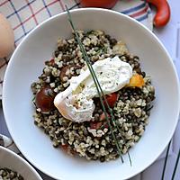 recette Salade lentilles boulgour oeuf poché