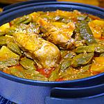 recette RAGOÛT DE GOMBOS AU POULET ET POMMES DE TERRE A L'ESPAGNOLE