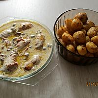 recette Poulet à la forestière, sauce au vin blanc et champignons des bois