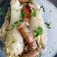 recette endive braisée saucisse fumé sauce munster au cookéo