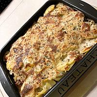 recette CASSEROLE DE POMMES DE TERRE ET DE JAMBON