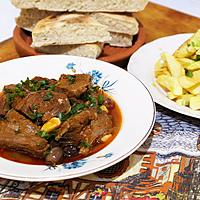 recette Chtitha lsane ( chtaïtha ou Tajine de Langue de Veau- Sauce Piquante à L'aïl