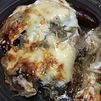 recette gratin d'endive aux merguez et boulette de boeuf