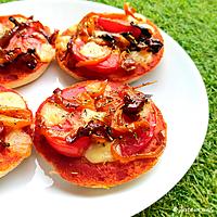 recette Muff'za tomate poivron et mozzarella