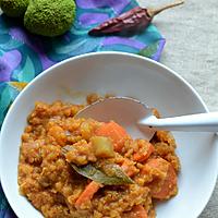 recette Curry rouge lentilles corail carottes et courge