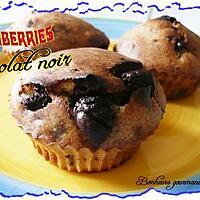 recette Muffins cranberries et chocolat noir
