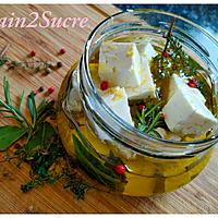 recette Fêta marinée à l'huile d'olive aux herbes fraîches