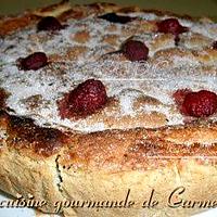 recette Tourte fondante aux framboises et poires  25 Février 2023