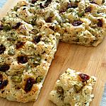 recette Focaccia ail/tomates séchées/olives