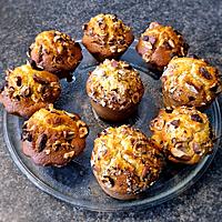 recette Muffins amande noisette cœur coulant praliné