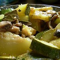 recette Courgettes et champignons à la Grec.