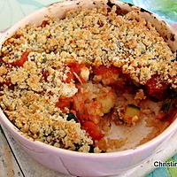 recette Gratin de riz, courgette-mozzarella façon crumble