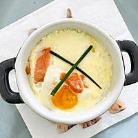 recette Œufs miroir au saumon