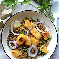 recette Salade de lentilles et pommes de terre rôties