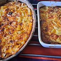 recette gratin chou fleur  pommes de terre,  chorizo    du blog  papilles et pupilles