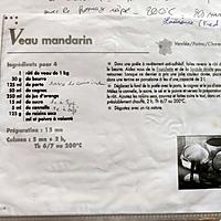 recette Veau mandarin